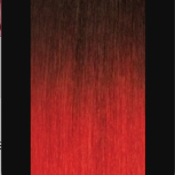 NEW Long Wavy Wig French Waves Layered Lace Front and Part RED OMBRE - Picture 5 of 9